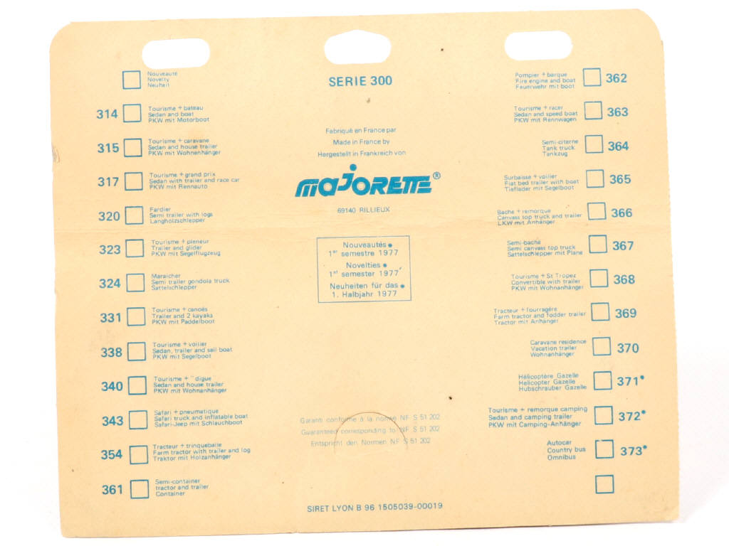 Lot 191 - MAJORETTE (FRANCE) (1)
