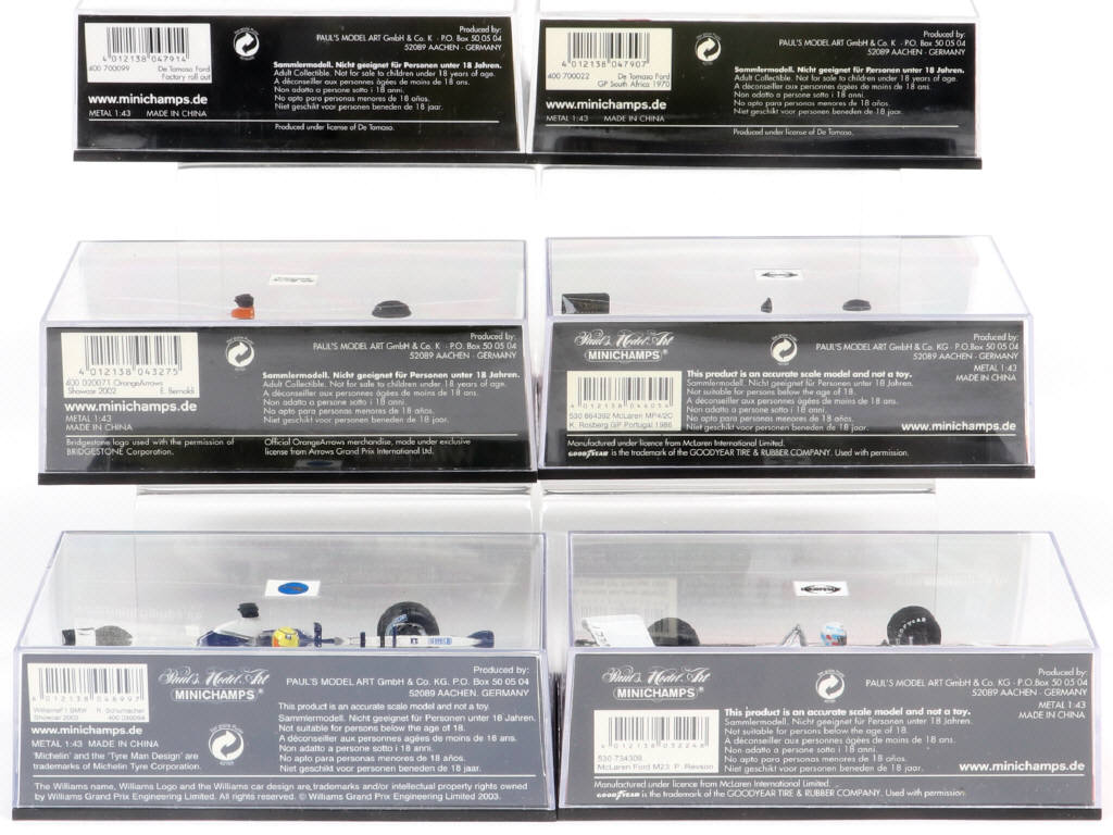 Lot 140 - MINICHAMPS (ALLEMAGNE) (6)