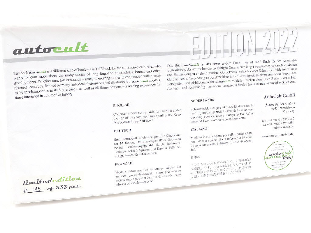 Lot 129 - AUTOCULT (ALLEMAGNE) (1)